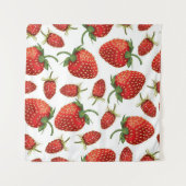 Aardbeienpatroon Wandkleed (Voorkant (horizontaal))
