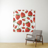 Aardbeienpatroon Wandkleed (In situ)