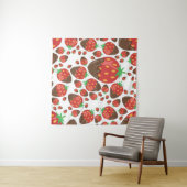 Aardbeienpatroon Wandkleed (In Situ (horizontaal))
