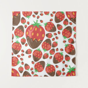 Aardbeienpatroon Wandkleed