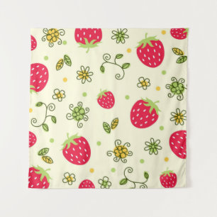 Aardbeienpatroon Wandkleed