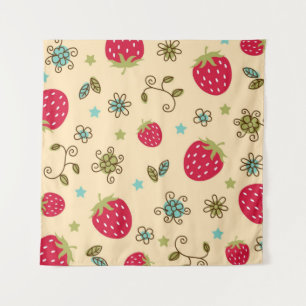 Aardbeienpatroon Wandkleed