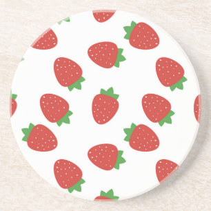 Aardbeienpatroon Zandsteen Onderzetter