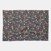 Aardbeienpatroonmarine Theedoek (Horizontaal)