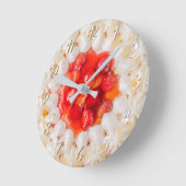 Aardbeienperskoeken dessert ronde klok (Hoek)