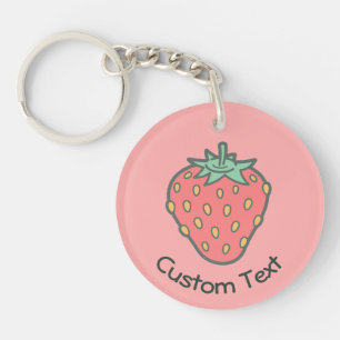 Aardbeienpictogram Sleutelhanger