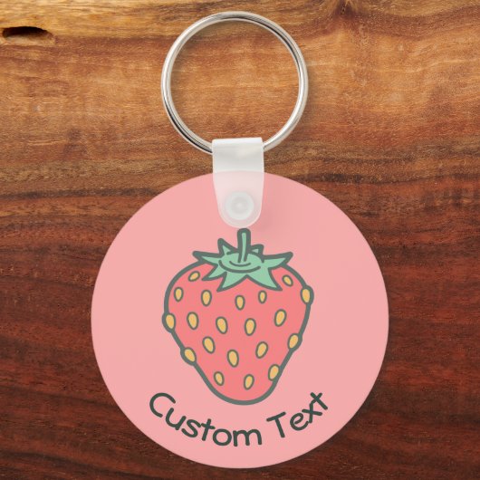 Aardbeienpictogram Sleutelhanger (Voorkant)