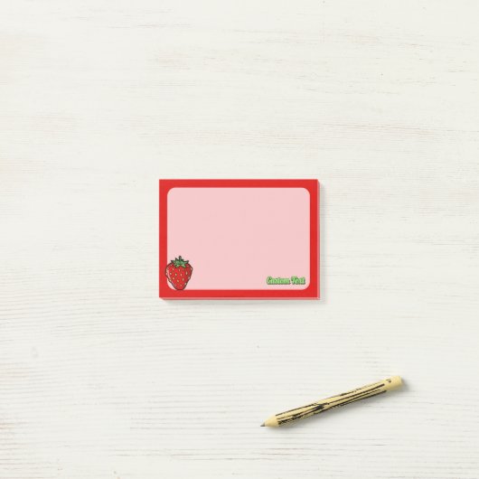 Aardbeienpictogramnotities Post-it® Notes (Op bureau)