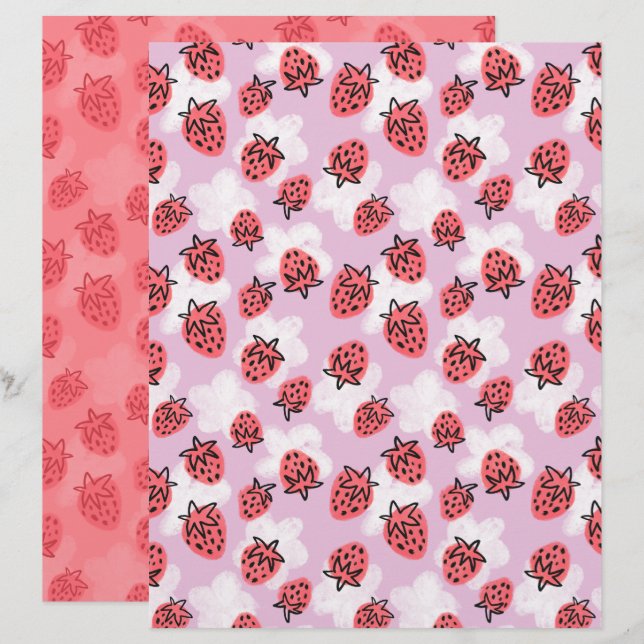 aardbeienplakboek (Voorkant / Achterkant)