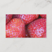 Aardbeienpluche Visitekaartje (Achterkant)