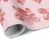 Aardbeienpluis Cadeaupapier (Rol Hoek)