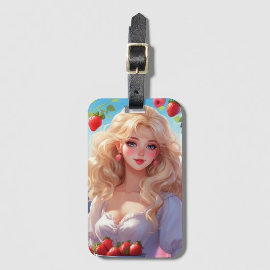 Aardbeienprinses Bagagelabel (Voorkant (verticaal))