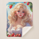 Aardbeienprinses Sherpa Deken (Voorkant)