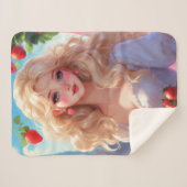 Aardbeienprinses Sherpa Deken (Voorkant (horizontaal))