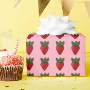 Aardbeienprint () cadeaupapier