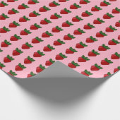 Aardbeienprint () cadeaupapier (Hoek)