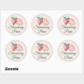 Aardbeienpuree Mimosa Bar Flessticker Ronde Sticker (Vel)