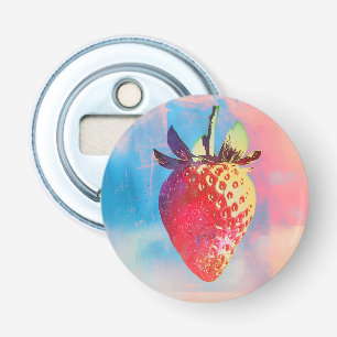 Aardbeienrisograaf Button Flesopener