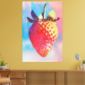 Aardbeienrisograaf Canvas Afdruk (Insitu (Woonkamer))