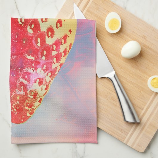 Aardbeienrisograaf Theedoek (Quarter Fold)