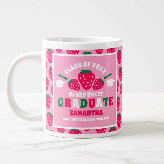 Aardbeienroze Afstuderen Grote Koffiekop (Links)