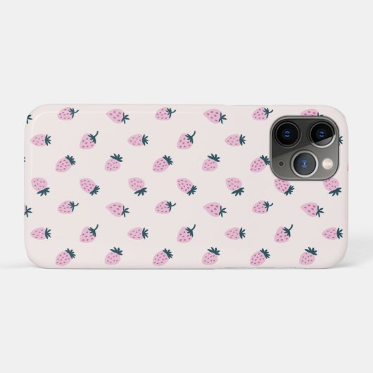 Aardbeienroze Case-Mate iPhone Case (Achterkant (horizontaal))