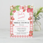 aardbeienroze Dat is Amore Vrijgezellenfeest Kaart (Staand voorkant)