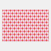 Aardbeienruit en argyle Kerst roze rood Inpakpapier Vel (Voorkant 2)