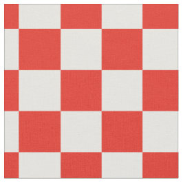 Aardbeienruit in rood en ivoor gecoördineerd stof