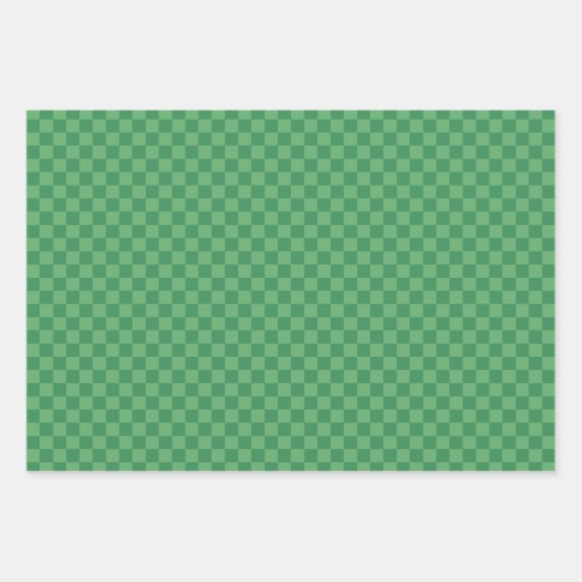 Aardbeienruitjes & Argyle Kerst Roze Groen Inpakpapier Vel (Voorkant 3)