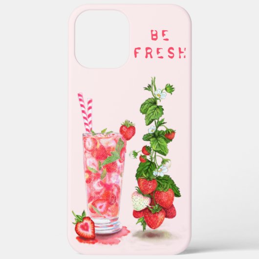 Aardbeiensap — Drink van Jouw tekst of van kleuren Case-Mate iPhone Case (Achterkant)