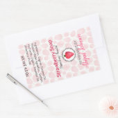 Aardbeiensap | Homemaetiket voor Artisan Handmade Rechthoekige Sticker (Envelop)