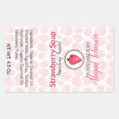 Aardbeiensap | Homemaetiket voor Artisan Handmade Rechthoekige Sticker (Voorkant)