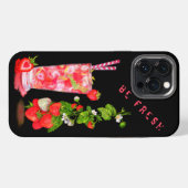 Aardbeiensap Koel Drank iPhone Hoesje (Achterkant horizontaal)