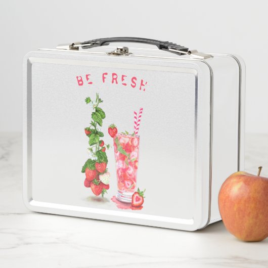 Aardbeiensap Koele Drink Fruits Metal Lunch Box (In situ)