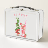 Aardbeiensap Koele Drink Fruits Metal Lunch Box (Voorkant)