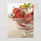 Aardbeiensap met vers yoghurt briefkaart (Voorkant)