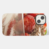 Aardbeiensap met vers yoghurt iPhone hoesje (Achterkant horizontaal)