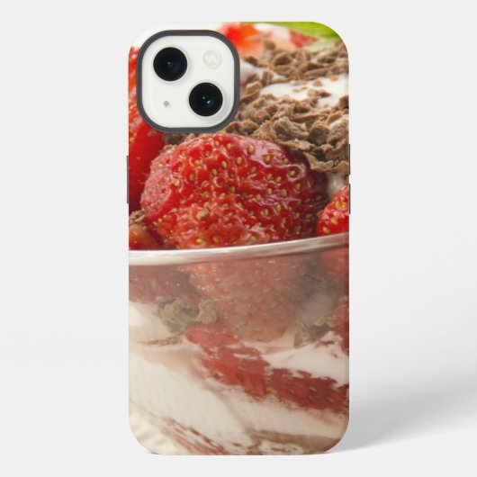 Aardbeiensap met vers yoghurt iPhone hoesje (Achterkant)