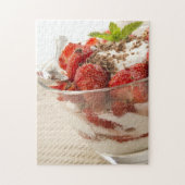 Aardbeiensap met vers yoghurt legpuzzel (Verticaal)