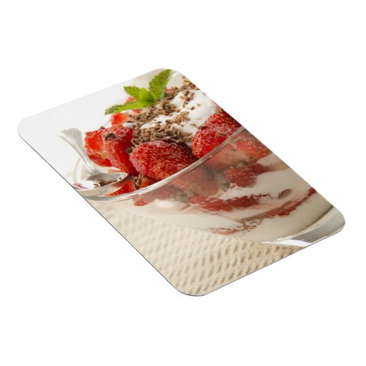 Aardbeiensap met vers yoghurt magneet (Rechterzijde)