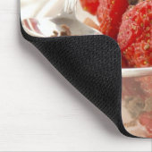 Aardbeiensap met vers yoghurt muismat (Hoek)