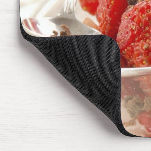 Aardbeiensap met vers yoghurt muismat (Hoek)