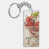 Aardbeiensap met vers yoghurt sleutelhanger (Voorkant Links)