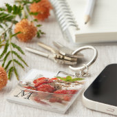 Aardbeiensap met vers yoghurt sleutelhanger (Voorkant Rechts)