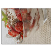 Aardbeiensap met vers yoghurt snijplank (Voorkant)