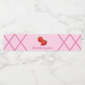 aardbeiensap waterfles etiket (Enkel label)