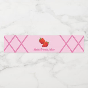 aardbeiensap waterfles etiket