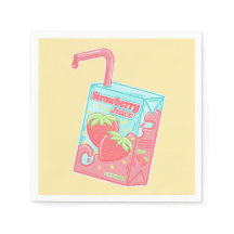 Aardbeiensapdoos Geel Verjaardagsfeest