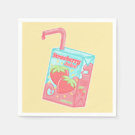 Aardbeiensapdoos Geel Verjaardagsfeest Servet